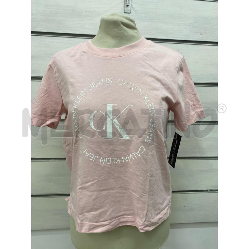T SHIRT DONNA CALVIN KLEIN ROSA  | Mercatino dell'Usato Lago patria - giugliano in c. 1