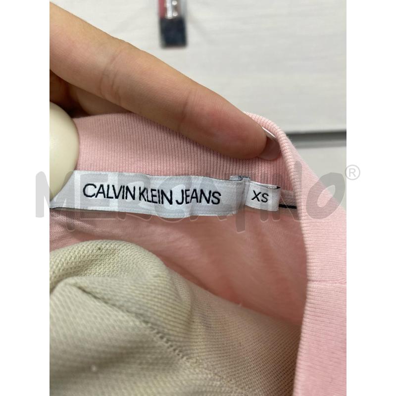 T SHIRT DONNA CALVIN KLEIN ROSA  | Mercatino dell'Usato Lago patria - giugliano in c. 5