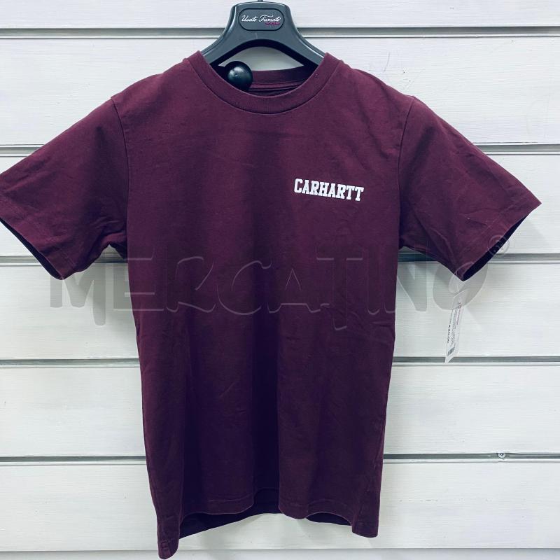 T SHIRT DONNA CARHARTT BORDEOUIX SCRITTA BIANCA | Mercatino dell'Usato Lago patria - giugliano in c. 1