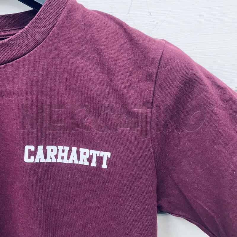 T SHIRT DONNA CARHARTT BORDEOUIX SCRITTA BIANCA | Mercatino dell'Usato Lago patria - giugliano in c. 2