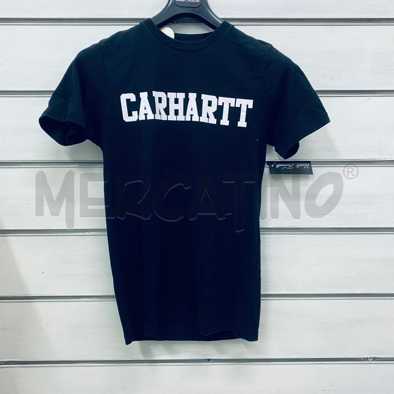T SHIRT DONNA CARHARTT NERA SCRITTA BIANCA | Mercatino dell'Usato Lago patria - giugliano in c. 1