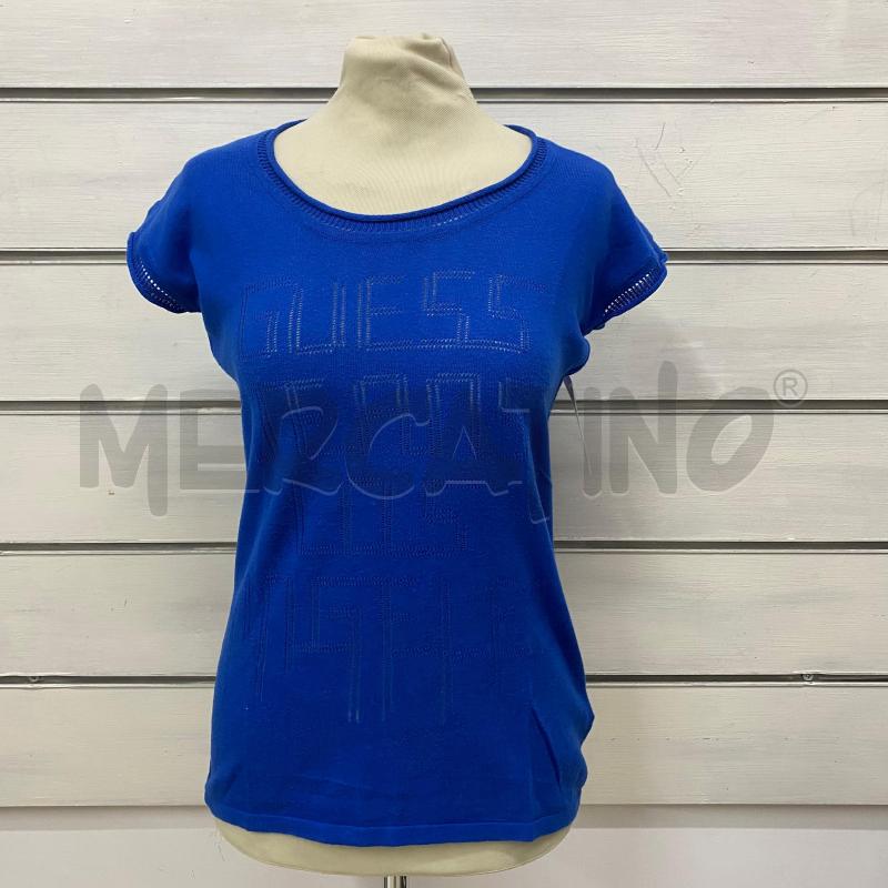 T SHIRT DONNA GUESS BLU LAVORATA MAGLINA | Mercatino dell'Usato Lago patria - giugliano in c. 1