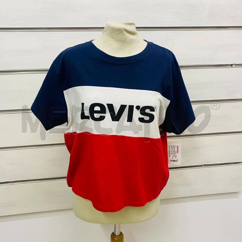 T SHIRT DONNA LEVI'S TRE COLORI CROP  | Mercatino dell'Usato Lago patria - giugliano in c. 1
