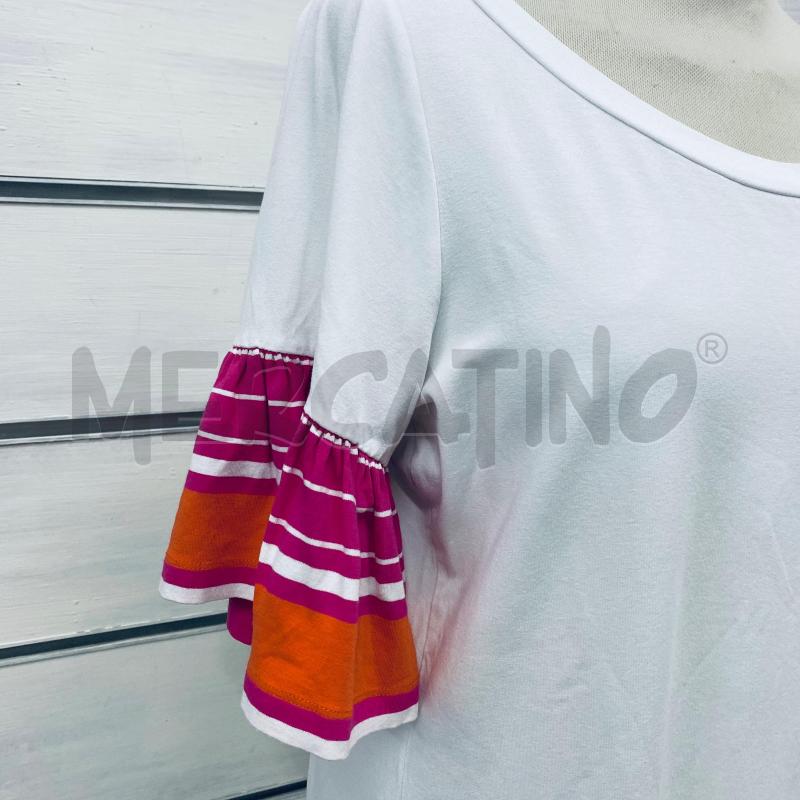 T SHIRT DONNA LUISA SPAGNOLI BIANCA VOLAN COLORATI  | Mercatino dell'Usato Lago patria - giugliano in c. 4