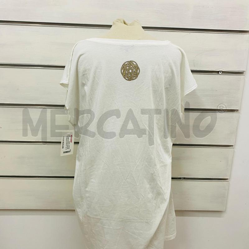 T SHIRT DONNA MALIPARMI BIANCA LOGO DIETRO  | Mercatino dell'Usato Lago patria - giugliano in c. 3