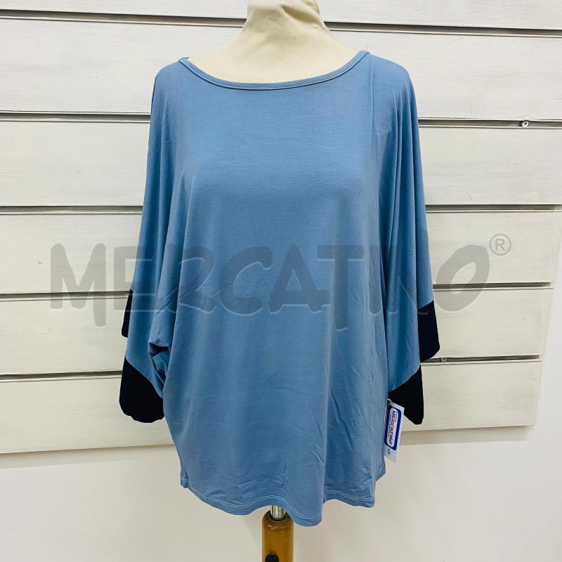 T SHIRT DONNA MARC ELLIS BLU MANICHE NERE  | Mercatino dell'Usato Lago patria - giugliano in c. 1