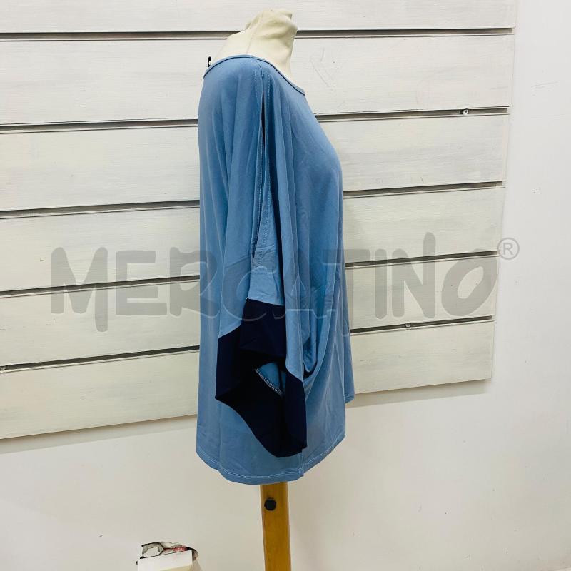 T SHIRT DONNA MARC ELLIS BLU MANICHE NERE  | Mercatino dell'Usato Lago patria - giugliano in c. 3