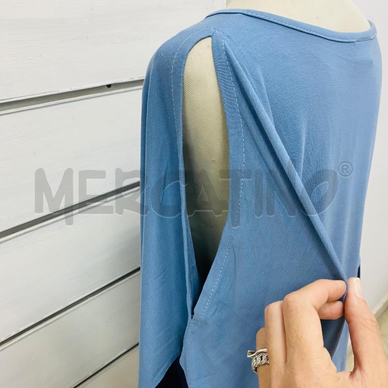 T SHIRT DONNA MARC ELLIS BLU MANICHE NERE  | Mercatino dell'Usato Lago patria - giugliano in c. 5