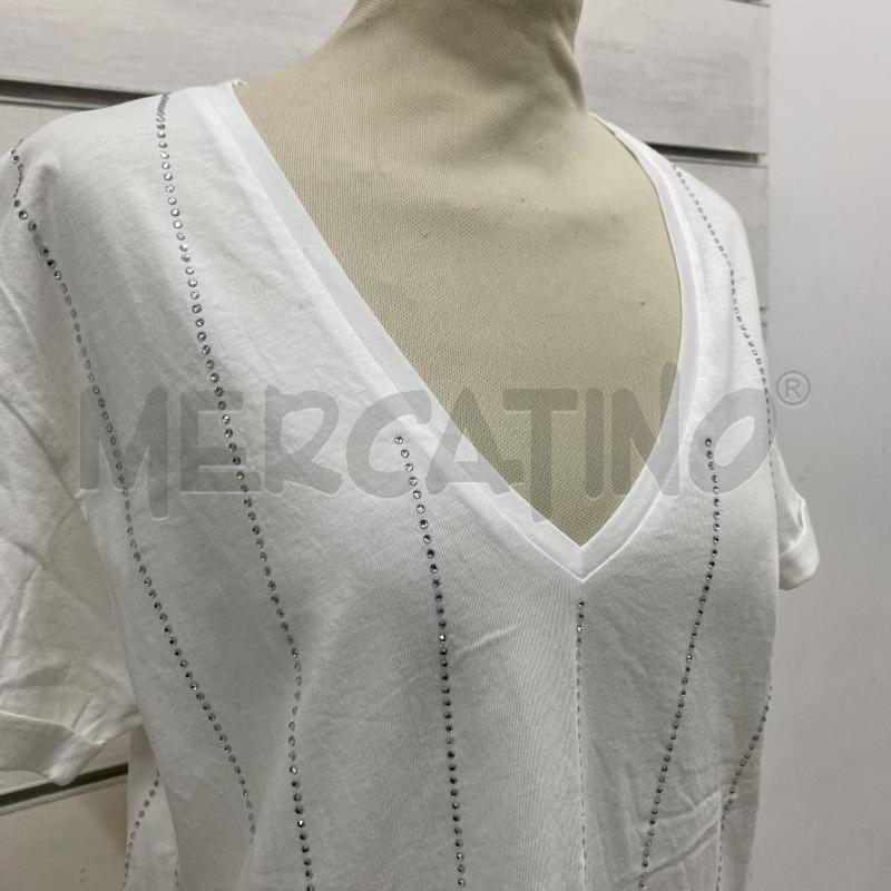 T SHIRT DONNA MARELLA SPORT BIANCA TRASS VERTICALI  | Mercatino dell'Usato Lago patria - giugliano in c. 2