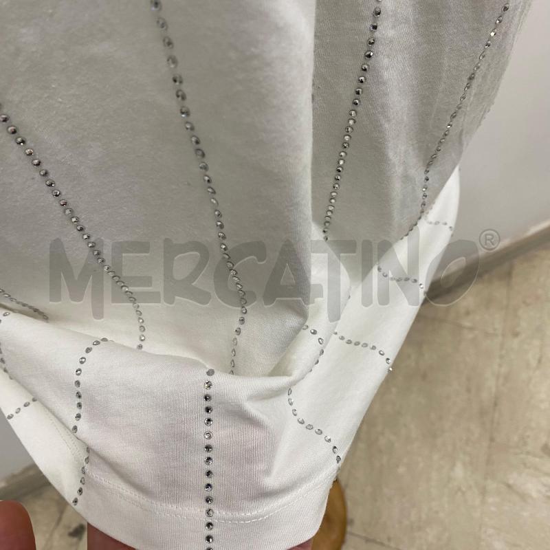 T SHIRT DONNA MARELLA SPORT BIANCA TRASS VERTICALI  | Mercatino dell'Usato Lago patria - giugliano in c. 3