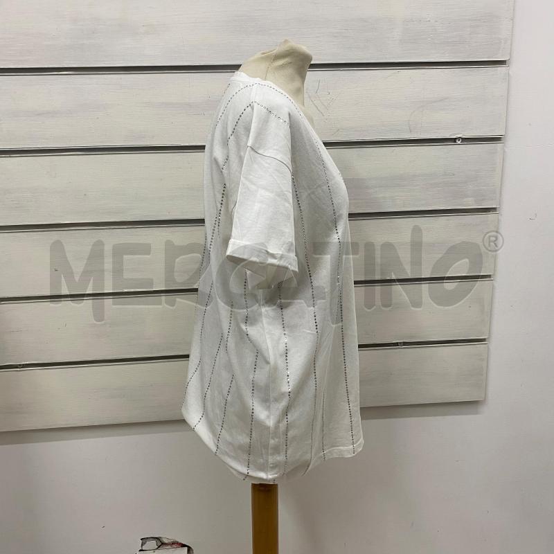 T SHIRT DONNA MARELLA SPORT BIANCA TRASS VERTICALI  | Mercatino dell'Usato Lago patria - giugliano in c. 4