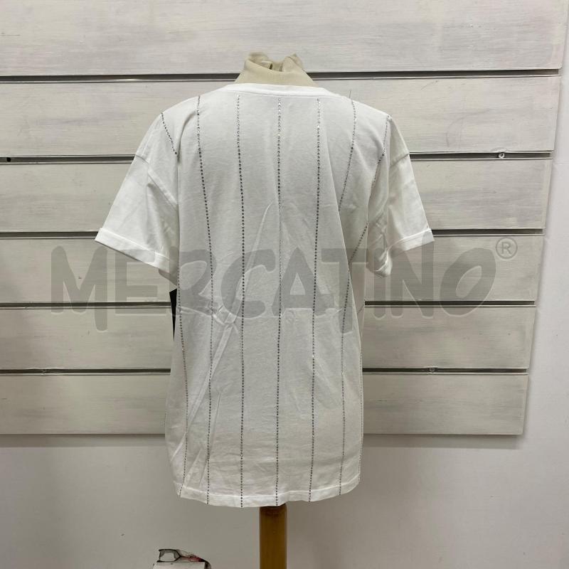 T SHIRT DONNA MARELLA SPORT BIANCA TRASS VERTICALI  | Mercatino dell'Usato Lago patria - giugliano in c. 5