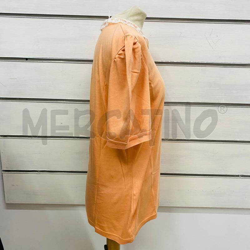 T SHIRT DONNA MARELLA TRICOT SALMONE BAVERO DI PIZZO DETTAGLIO RICAMATO  | Mercatino dell'Usato Lago patria - giugliano in c. 4