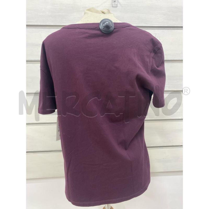 T SHIRT DONNA MAX&CO BORDEAUX STAMPA FIORE AZZURRO | Mercatino dell'Usato Lago patria - giugliano in c. 4