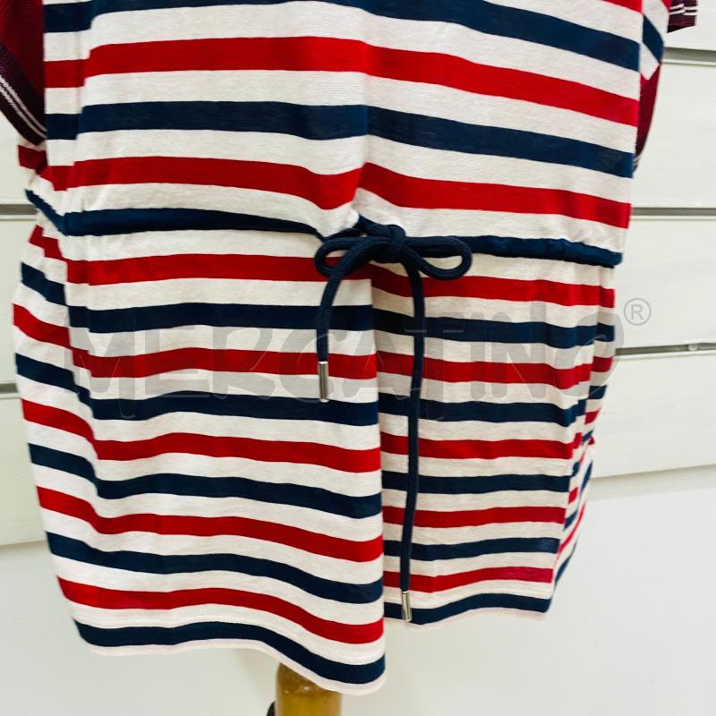 T SHIRT DONNA MONCLER RIGHE ROSSE BLU LACCIO  | Mercatino dell'Usato Lago patria - giugliano in c. 2
