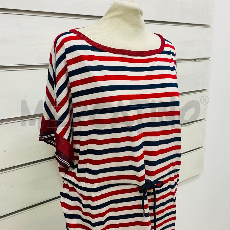 T SHIRT DONNA MONCLER RIGHE ROSSE BLU LACCIO  | Mercatino dell'Usato Lago patria - giugliano in c. 3