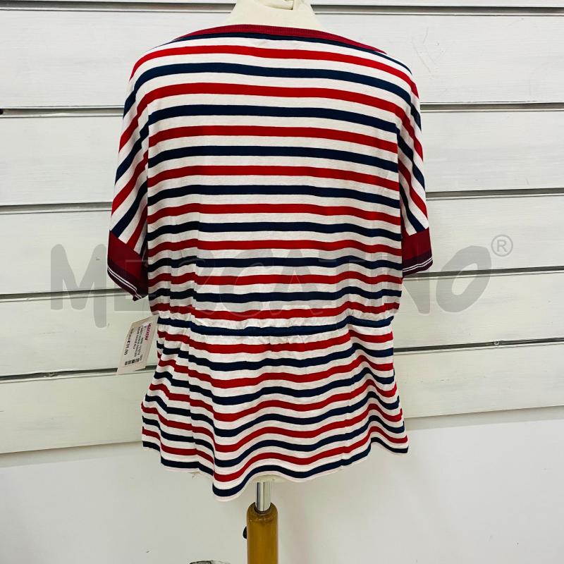 T SHIRT DONNA MONCLER RIGHE ROSSE BLU LACCIO  | Mercatino dell'Usato Lago patria - giugliano in c. 5