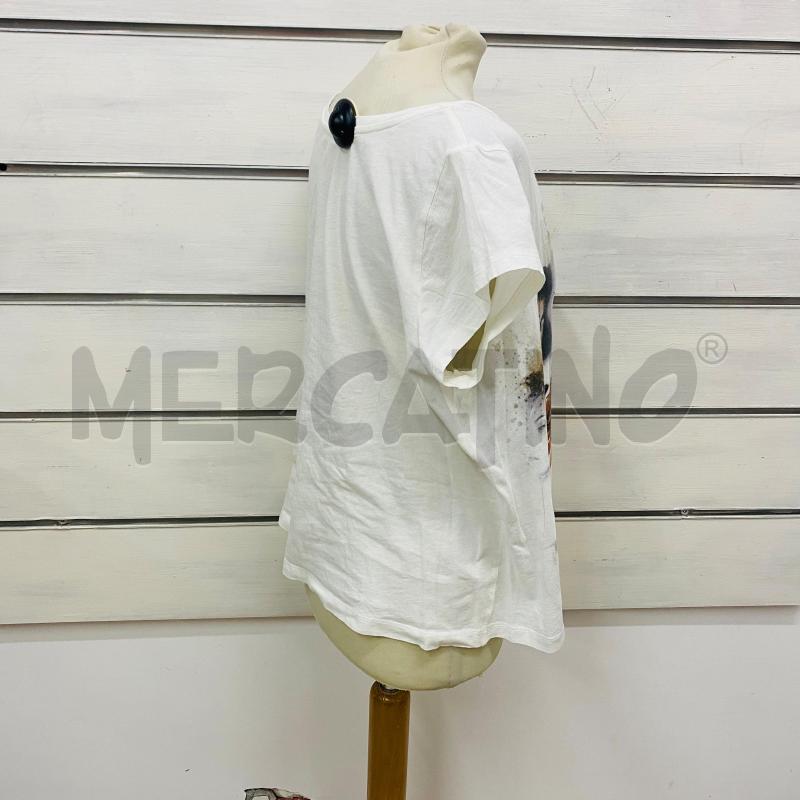 T SHIRT DONNA PATRIZIA PEPE BIANCA DISEGNO DOAANA RICCIA | Mercatino dell'Usato Lago patria - giugliano in c. 4