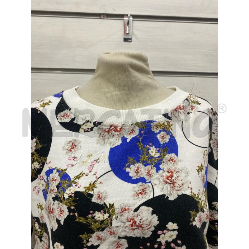 T SHIRT DONNA PINKO  BIANCA FIORI DISEGNI NERI BLI  | Mercatino dell'Usato Lago patria - giugliano in c. 2