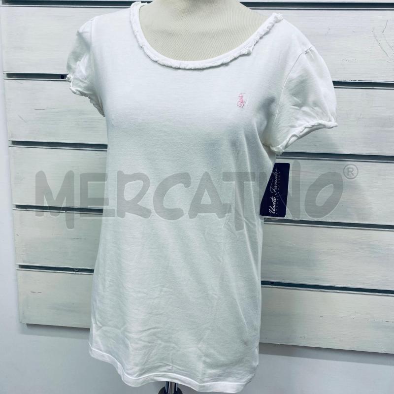 T SHIRT DONNA RALPH LAUREN BIANCA LOGO ROSA | Mercatino dell'Usato Lago patria - giugliano in c. 1