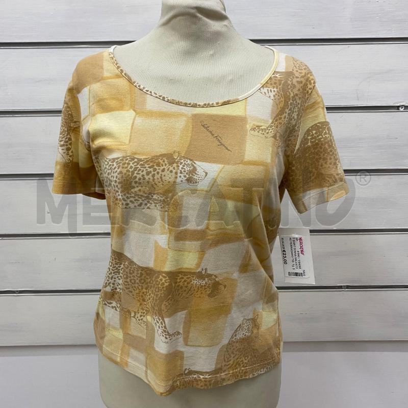 T SHIRT DONNA SALVATORE FERRAGAMO TIGRE BIEGE | Mercatino dell'Usato Lago patria - giugliano in c. 1