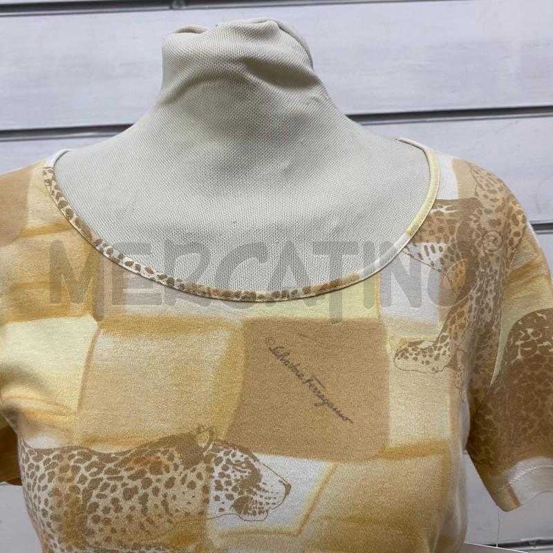 T SHIRT DONNA SALVATORE FERRAGAMO TIGRE BIEGE | Mercatino dell'Usato Lago patria - giugliano in c. 2