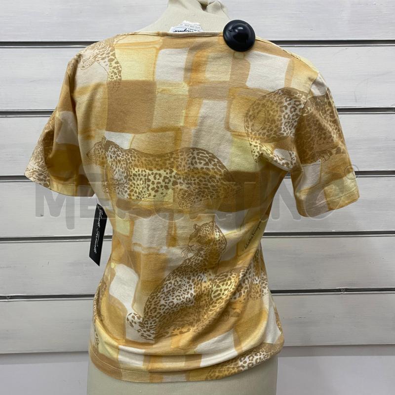 T SHIRT DONNA SALVATORE FERRAGAMO TIGRE BIEGE | Mercatino dell'Usato Lago patria - giugliano in c. 4