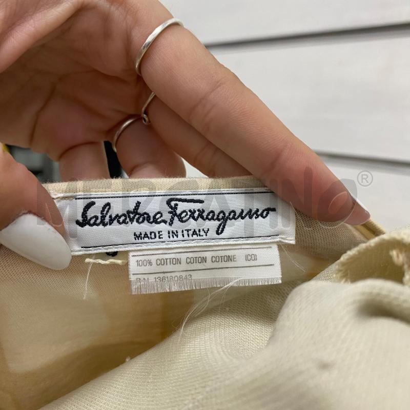 T SHIRT DONNA SALVATORE FERRAGAMO TIGRE BIEGE | Mercatino dell'Usato Lago patria - giugliano in c. 5