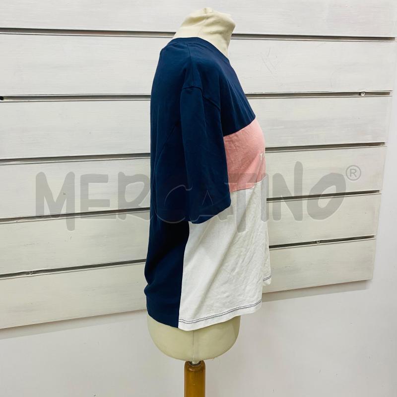 T SHIRT DONNA TOMMY HILFIGER BLU RIGA ROSA BIANCA  | Mercatino dell'Usato Lago patria - giugliano in c. 3