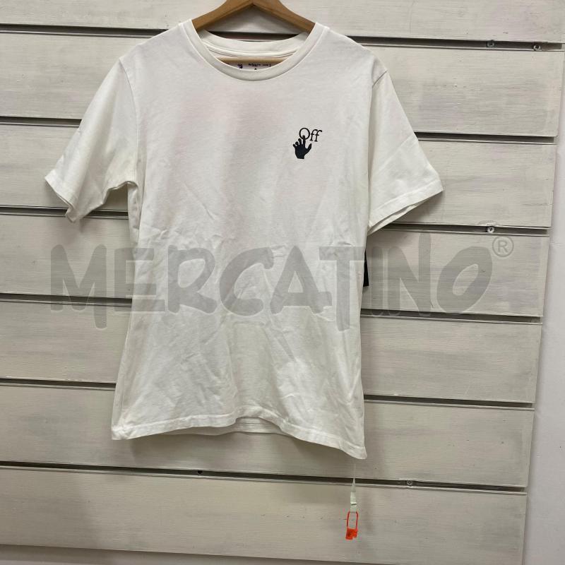 T SHIRT UOMO OFF WHITE BIANCA LOGO NERO | Mercatino dell'Usato Lago patria - giugliano in c. 1