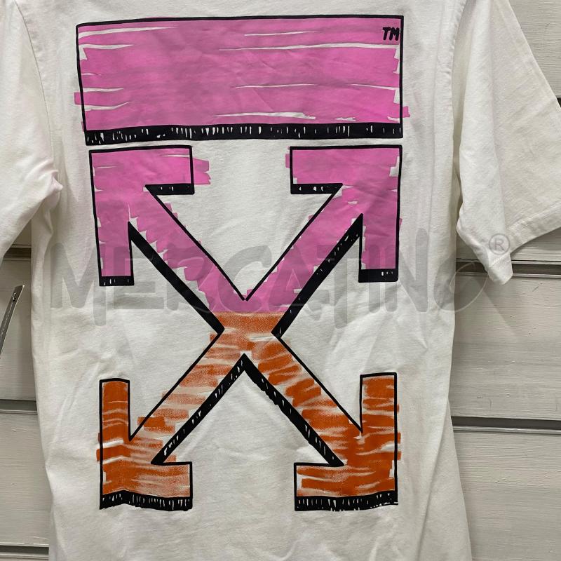 T SHIRT UOMO OFF WHITE BIANCA LOGO NERO | Mercatino dell'Usato Lago patria - giugliano in c. 3