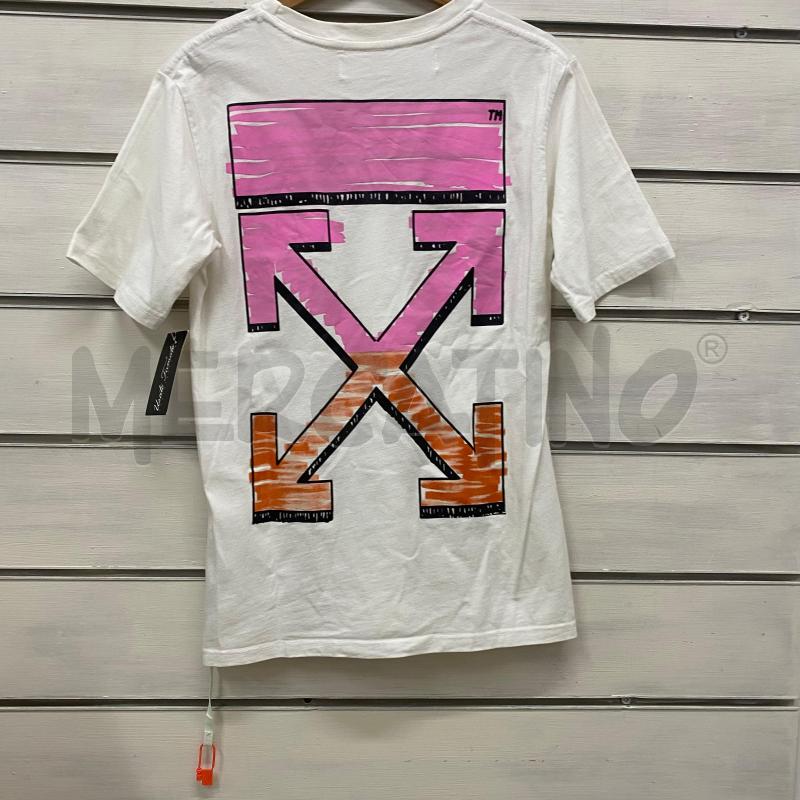 T SHIRT UOMO OFF WHITE BIANCA LOGO NERO | Mercatino dell'Usato Lago patria - giugliano in c. 4