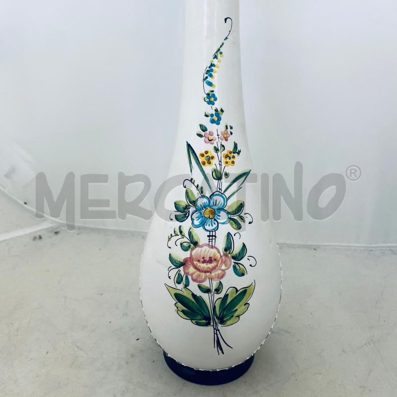 VASO MONOFIORE BIANCO E NERO DERUTA CN DISEGNO FLOREALE | Mercatino dell'Usato Lago patria - giugliano in c. 2