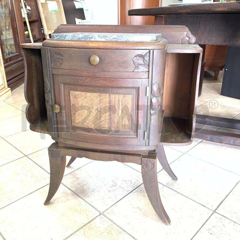 COMODINO IN LEGNO CON MARMO CC | Mercatino dell'Usato Varcaturo - giugliano in c. 1