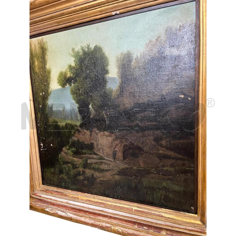 DIPINTO OLIO SU TELA ACHILLE CARRILLO 1871 | Mercatino dell'Usato Varcaturo - giugliano in c. 2