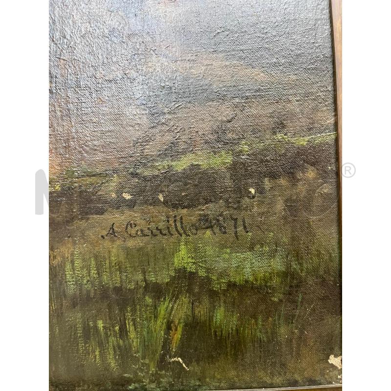 DIPINTO OLIO SU TELA ACHILLE CARRILLO 1871 | Mercatino dell'Usato Varcaturo - giugliano in c. 3