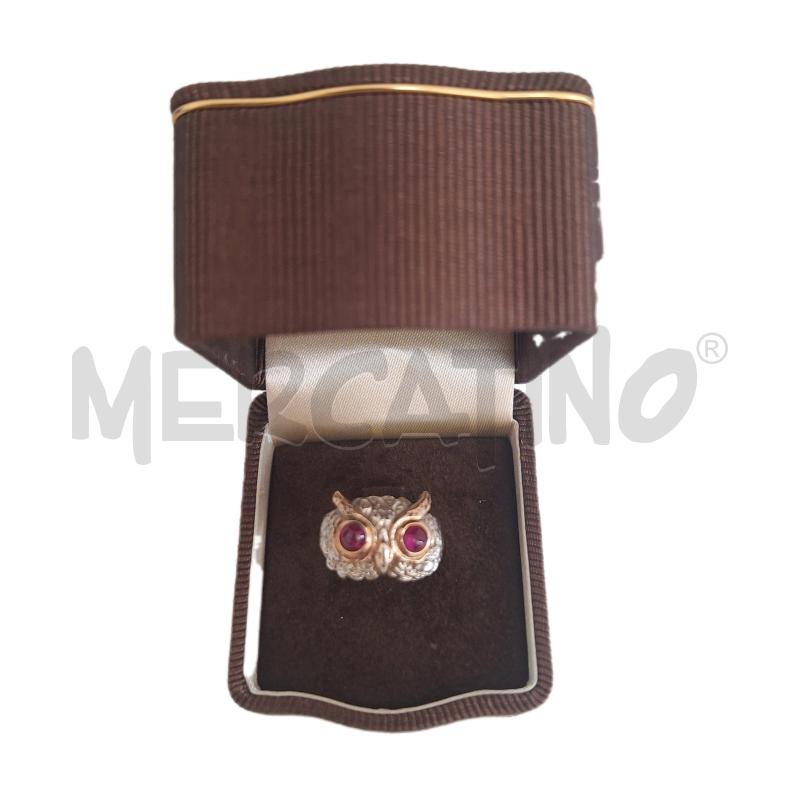 ANELLO DONNA CIVETTA ARG RUBINI SINTETICI  | Mercatino dell'Usato Ottaviano 1