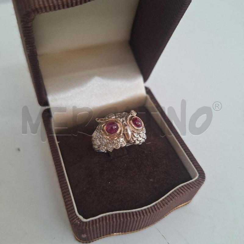 ANELLO DONNA CIVETTA ARG RUBINI SINTETICI  | Mercatino dell'Usato Ottaviano 2