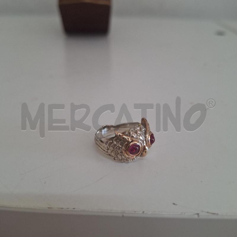 ANELLO DONNA CIVETTA ARG RUBINI SINTETICI  | Mercatino dell'Usato Ottaviano 3