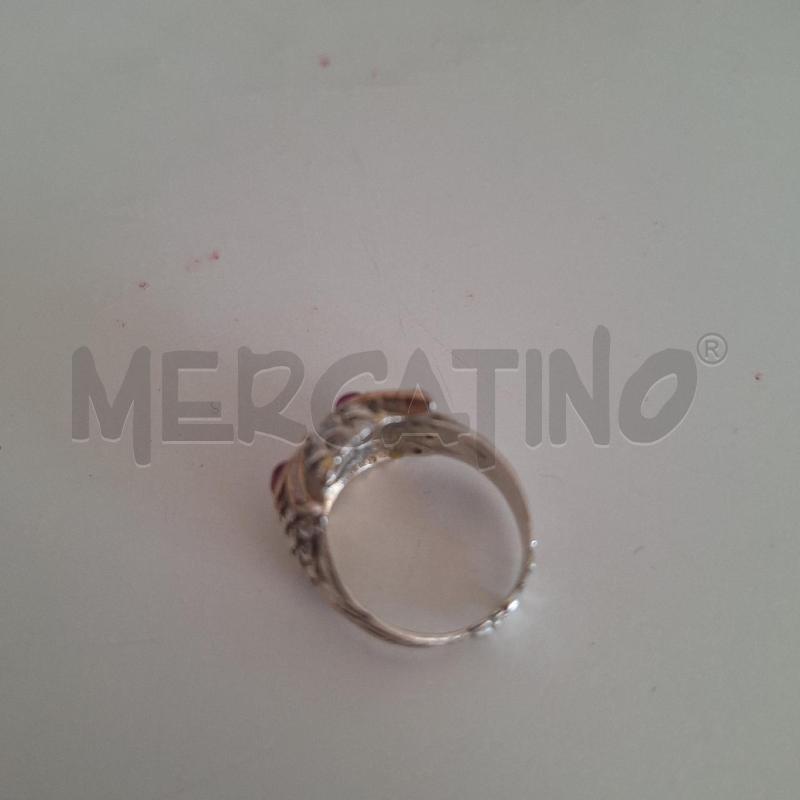 ANELLO DONNA CIVETTA ARG RUBINI SINTETICI  | Mercatino dell'Usato Ottaviano 4