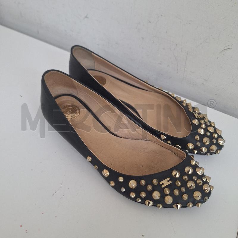BALLERINA ELISABETTA FRANCHI NERO BORCHIE | Mercatino dell'Usato Ottaviano 2