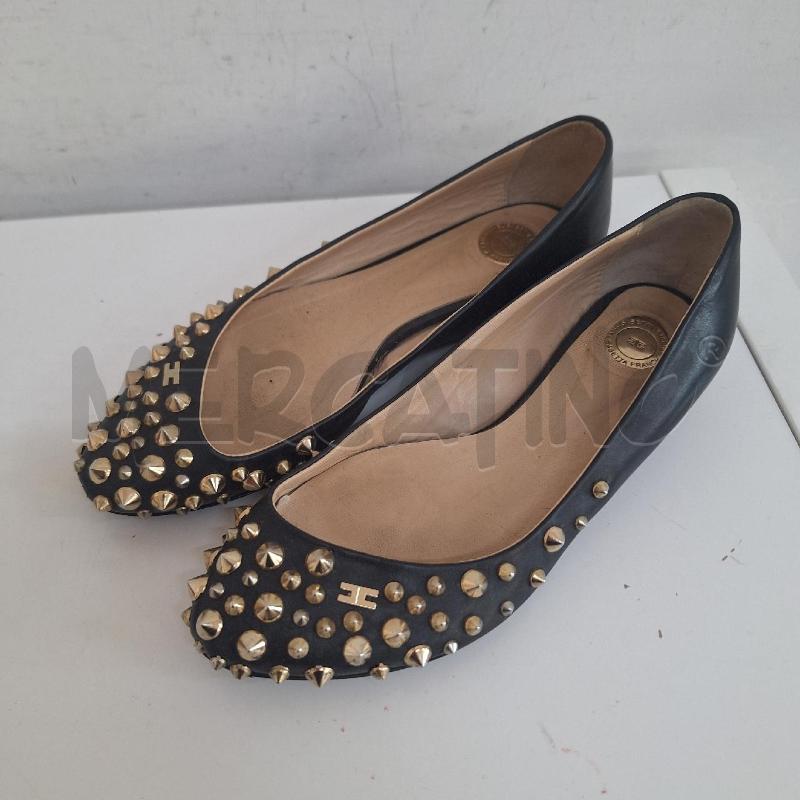 BALLERINA ELISABETTA FRANCHI NERO BORCHIE | Mercatino dell'Usato Ottaviano 4