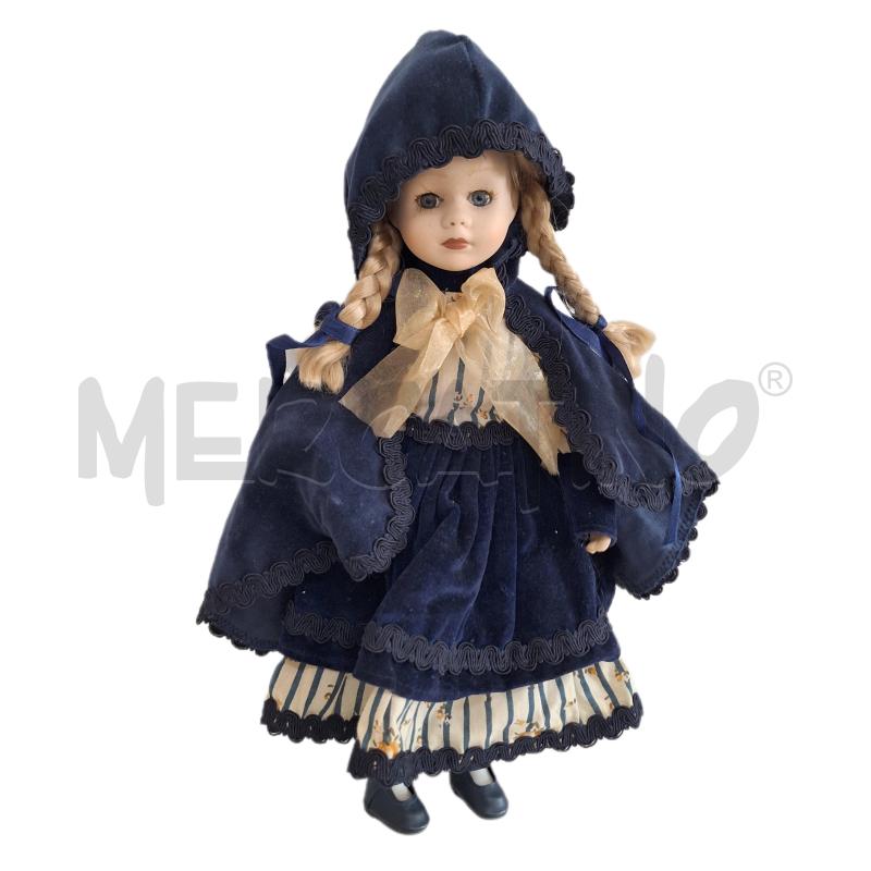 BAMBOLA PORCELLANA VESTITO BLU | Mercatino dell'Usato Ottaviano 1