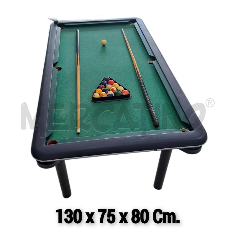 BILIARDO NERO TAPPETO VERDE + 2 ASTE DA GIOCO  | Mercatino dell'Usato Ottaviano 1