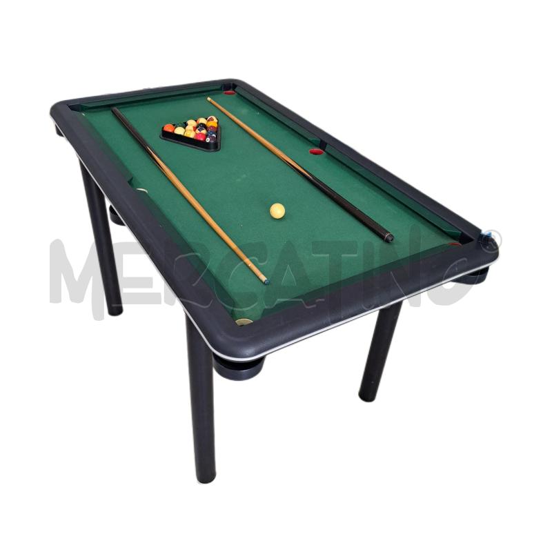 BILIARDO NERO TAPPETO VERDE + 2 ASTE DA GIOCO  | Mercatino dell'Usato Ottaviano 2