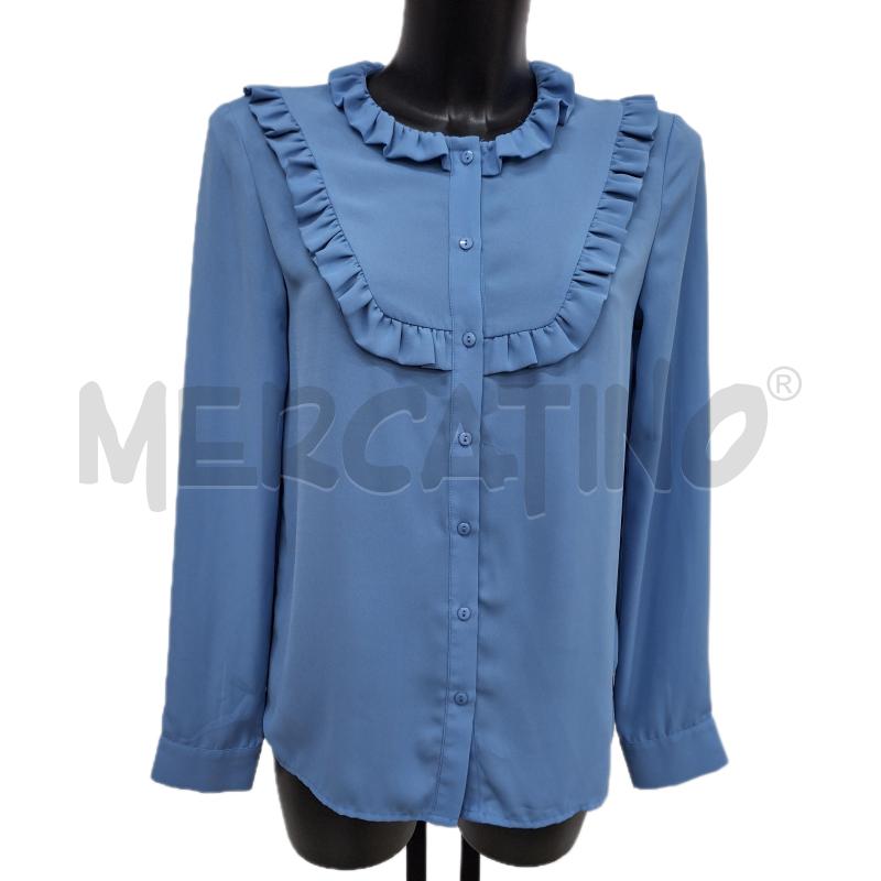 BLUSA DONNA LIU-JO MILANO CELESTE ROUCHES | Mercatino dell'Usato Ottaviano 1