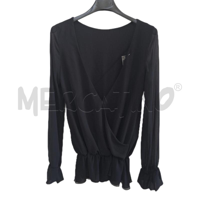 BLUSA DONNA MANGANO NERO VELO | Mercatino dell'Usato Ottaviano 1