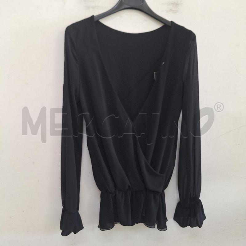BLUSA DONNA MANGANO NERO VELO | Mercatino dell'Usato Ottaviano 2
