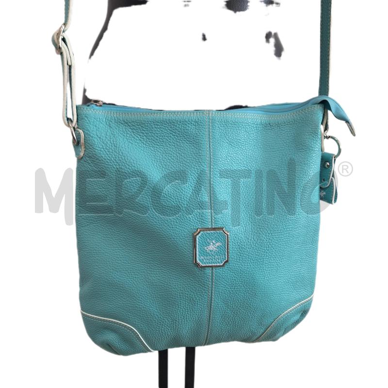 BORSA DONNA BEVERLY HILLS POLO CLUB VERA PELLE CELESTE | Mercatino dell'Usato Ottaviano 2
