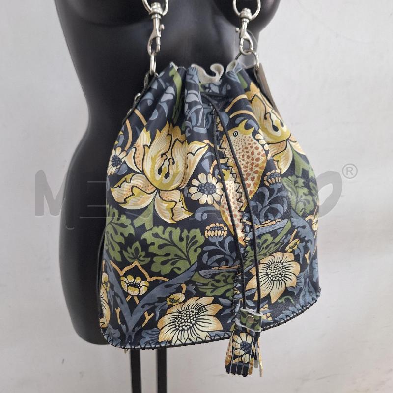 BORSA DONNA BLU VERDE SECCHIELLO UCCELLO | Mercatino dell'Usato Ottaviano 2